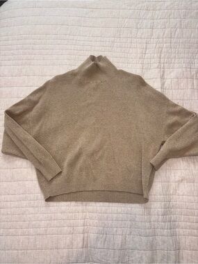 Abercrombie & Fitch Tan Mock Neck Sweater